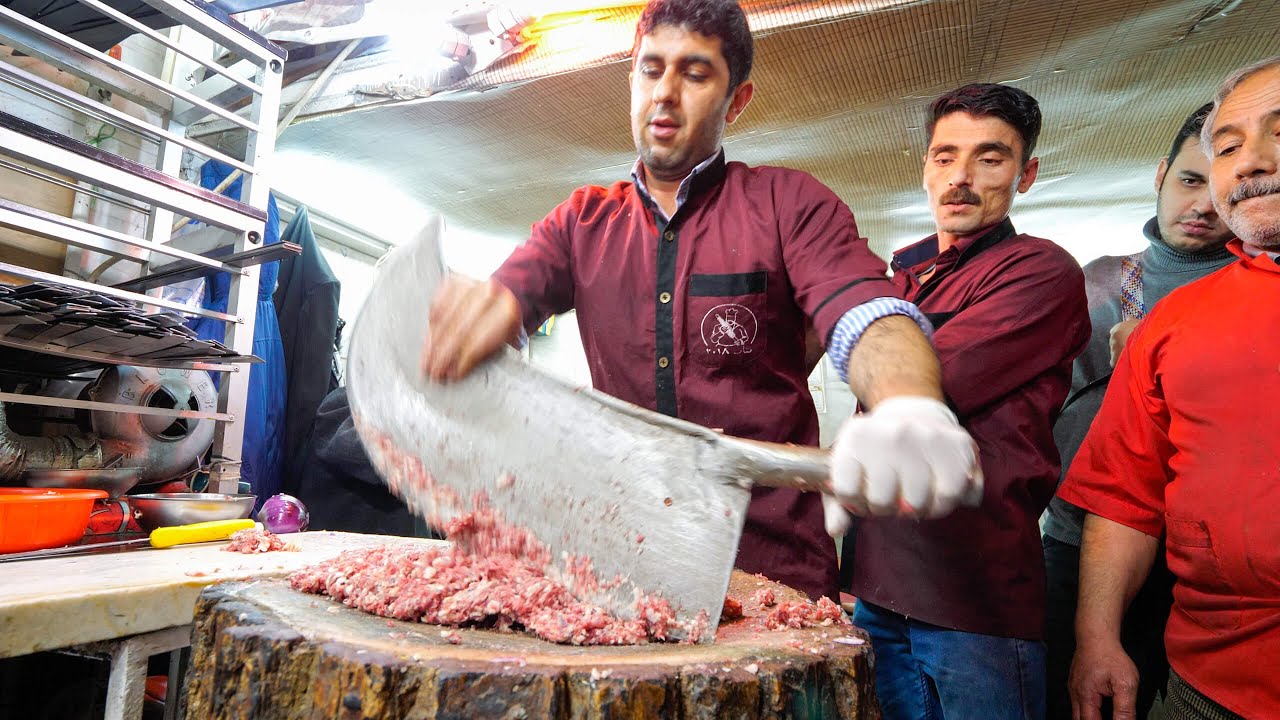 Meet the KEBAB KINGS of IRAN SWORD CHOPPED Meat-Madness in Bonab