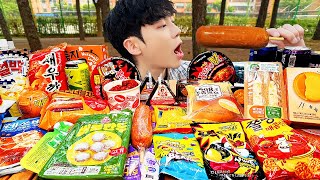 ASMR MUKBANG 편의점 핵불닭 !! 떡볶이 & 핫도그 & 김밥 FIRE Noodle & HOT DOG & GIMBAP EATING SOUND!
