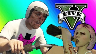 GTA5 - Car Roulette Returns and Animal Safari... ENHANCED!! (Funny Moments)