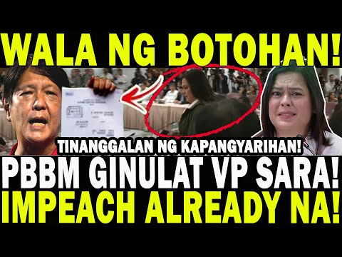 IMPEACH ALREADY NA! GRABE PBBM GINULAT VP SARA! WALA NG BOTOHAN! TINANGGALAN NA NG KAPANGYARIHAN!