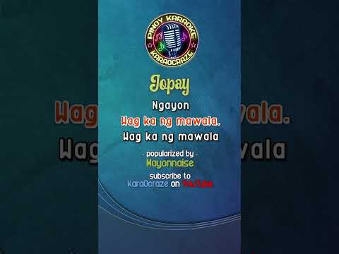 Jopay – Mayonnaise #shorts #karaoke #karaocraze #instrumental #videoke