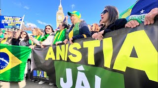 ANISTIA JÁ ! BRASILEIROS TOMAM AS RUAS DE LONDRES | Viver em Londres