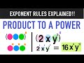 Exponent Rules: Raising Products to Powers