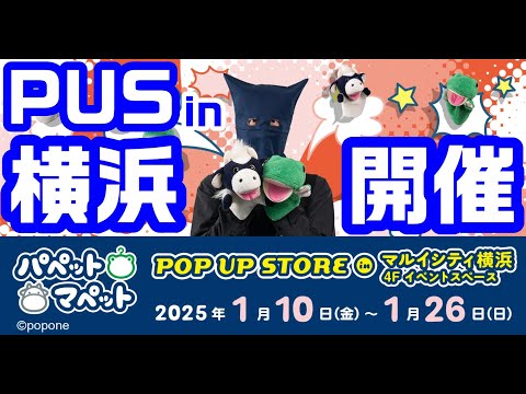 ポップアップストアin横浜！いよいよ明日からスタートです！パペットマペット雑談生放送🐮🐸