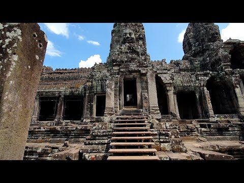 Looking at Bayon Temple from behind