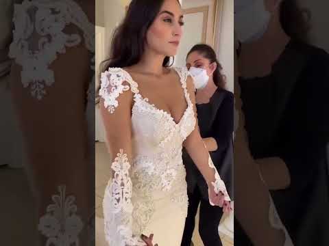 Vestido de Noiva Elegante com Renda #noivas #weddingdress #vestidosdenoiva