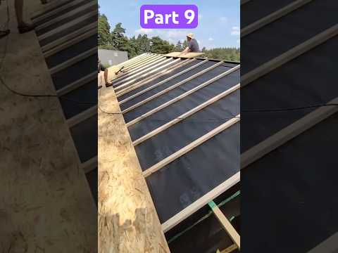 How to make a roof in a frame house. Installation of flexible tiles. #carpenter