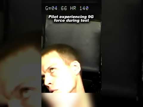 Pilot experiencing 9G force during test