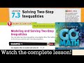 Solving Two-Step Inequalities in Depth