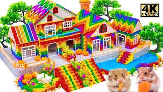 ASMR x 1.5 - Build Miniature Contemporary Hamster Library With Glossy Slime Pool In Harvest Season