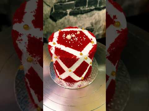 #cake #cakedesign #minitallcake truffle with velvet#shortsyoutube