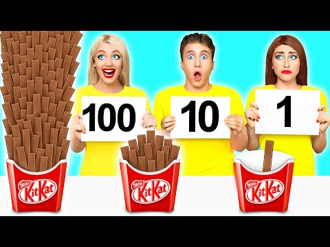 100 खाद्य परतें चुनौती | अद्भुत रसोई युक्तियाँ Multi DO Fun Challenge