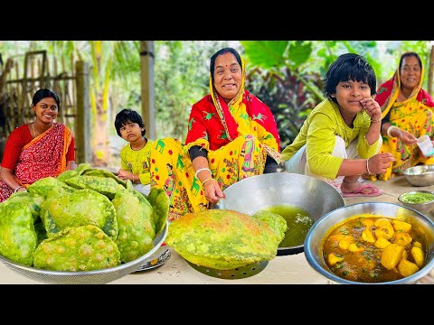 সবুজ সবুজ কচুরি তার সাথে যদি থাকে আলুর দম তাহলে এই শীতের সকালে আর কি চাই