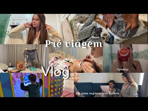 Vlog- comprei uma viagem surpresa pro Tetheu/ reação dele/ spaday pré viagem/ arrumando mala