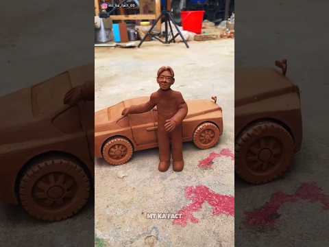 लाल गाड़ी 🚗 😂 ~ mini wood toy - woodworking art skill / wood / hand crafts / #shorts