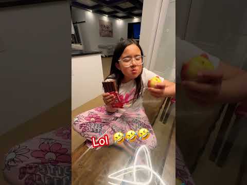 When mom ask me to eat healthy 🍎#shorts #funny