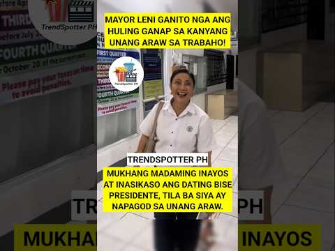 LENI ROBREDO NAPAGOD SA UNANG ARAW SA TRABAHO. 😅🌸 #lenirobredo #viralshorts