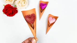 How to Make Paper Cone Heart Flowers ❤️ Simple DIY Valentine’s Day Craft 🌸 Easy Handmade Gift Ideas