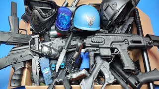 Box of toys⚡️ Police toys💥UZI Submachine Gun,Knife,AK,Rocket Launcher,Cap Gun 1911.....🔫💣