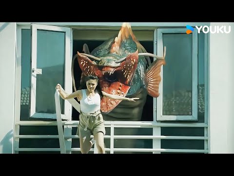 The beauty jumps out of the window to avoid a piranha attack! | Sharp Teeth | YOUKU MONSTER MOVIE