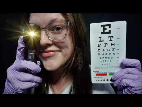 ASMR Sleep Inducing Eye Exam - bright light triggers, relaxing medical role play