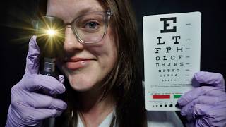 ASMR Sleep Inducing Eye Exam - bright light triggers, relaxing medical role play