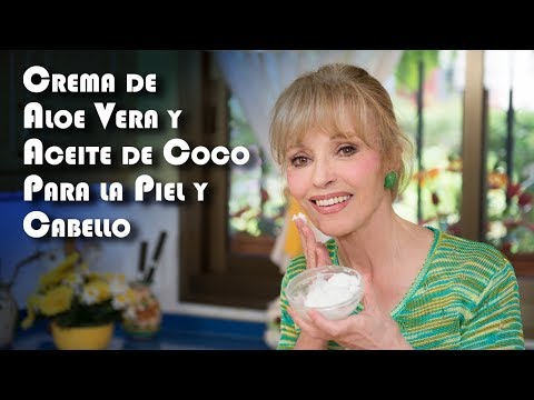 Crema de Aloe Vera y Aceite de Coco Natural, La Mejor para La Piel y Cabello