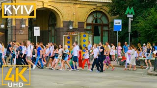 4К HDR Kyiv City Life with Real Sounds - Beautiful Capital of Ukraine before War
