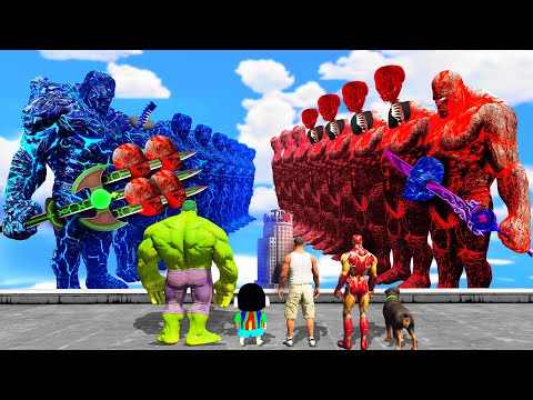 GTA 5 | GTA5 SHINCHAN & FRANKLIN DRAWS 8 HEADED ICE GOD TO FIGHT THE 8 HEADED LAVA GOD IN GTA 5