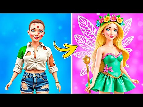 From Stray Barbie to Fairy Queen 🧚‍♀️ *Easy DIY Crafts for Amazing Makeover*