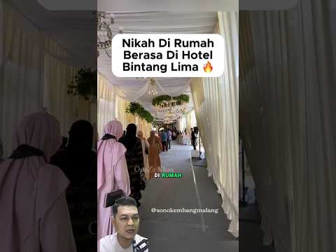 Resepsi pernikahan warga malang ini digelar di rumah tapi berasa seperti di hotel bintang lima.