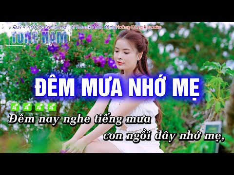 Karaoke Đêm Mưa Nhớ Mẹ (Tone Nam) Beat Phối mới cực hay – Hoàng Dũng Karaoke