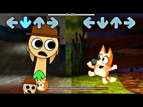 FNF Sprunki All Phases vs Bluey Full Episodes Sings Friends To Your End | Incredibox Sprunki FNF Mod