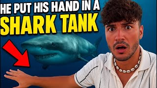 HE PUT HIS HAND IN A SHARK TANK... (GONE WRONG)