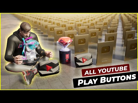 3D Comparison All Youtube Play Buttons | Creator Award | Diamond play button | Gold play Button