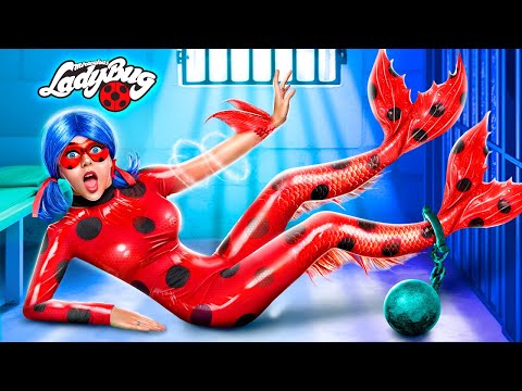 De Ladybug a Sereia na Cadeia! Transformação Extrema: Miraculous Ladybug na Vida Real!
