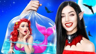 Little Mermaid Transformation in Real Life! How to Become a Vampire!