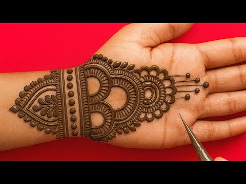 Beautiful easy mehndi design for front hand | latest mehndi design | full hand bridal Arabic mehndi
