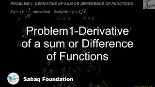Problem1-Derivative of a sum or Difference of Functions