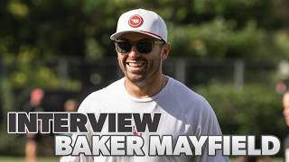 BAKER BACK: Baker Mayfield meets with the media at his annual youth football camp in Norman