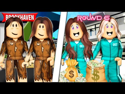 AS MENINAS ORFÃS PARTICIPARAM DO ROUND 6 E FICARAM RICAS | Historinhas Brookhaven RP | Roblox