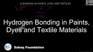 Hydrogen Bonding in Paints, Dyes and Textile Materials