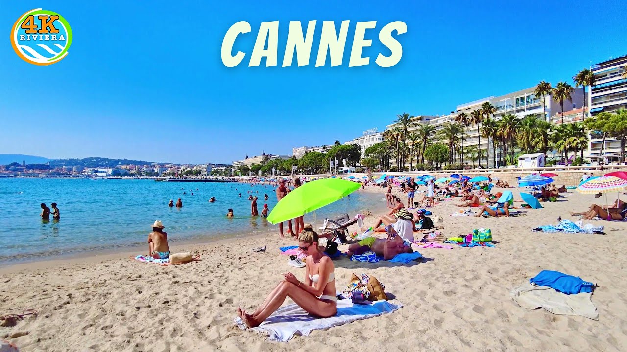 Stunning 4K Beach Walk in Cannes Croisette Full Tour | September 2023 Escape 🏖️