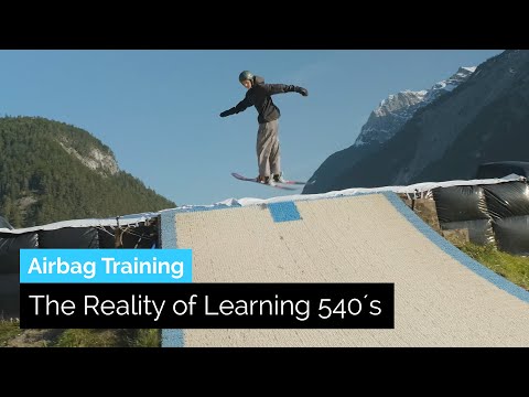 The Reality of Learning How to Spin 540s on Skis | Freestyle Skiing Airbag Training