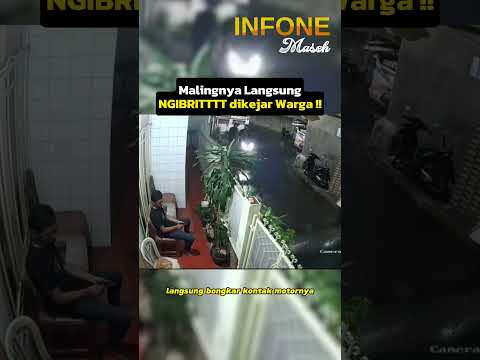 MALING MOTOR TERTANGKAP BASAH DIKEJAR WARGA  #beritaviral #Videoviral #Kabarhariini