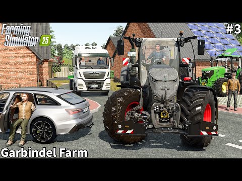 Cleaning Cow Barn & Feeding Calves, Soil Preparation & Sowing Barley│Garbindel│FS 25│Timelapse#3