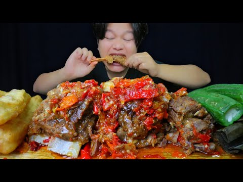 MUKBANG IGA SAPI MERCON KUE CAKWEI SAYUR GAMBAS REBUS DAN LONTONG