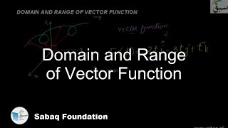 Domain and Range of Vector Function