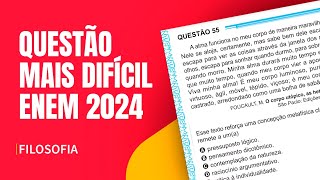 QUESTÃO DE FILOSOFIA MAIS DIFÍCIL DO ENEM 2024 | Proenem