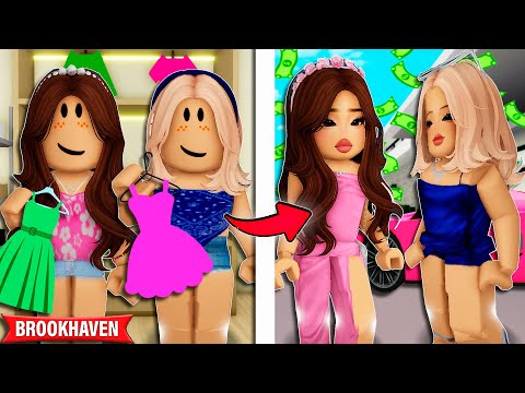 AS MENINAS que VENDIAM ROUPAS FICARAM RICAS | Historinhas Brookhaven Roblox | Bibi e Lud